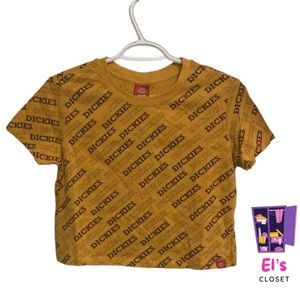 Dickies Text Orange Short Sleeve Size M